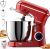 Honinst Stand Mixer, 6.5QT 10-Speed Tilt-Head Electric Stand Mixer, 3-In-1 Kitchen Mixer with Bowl, Dough Hook, Whisk and Beater, Food Mixer for Baking, Cake and Most Home Cooks, Red